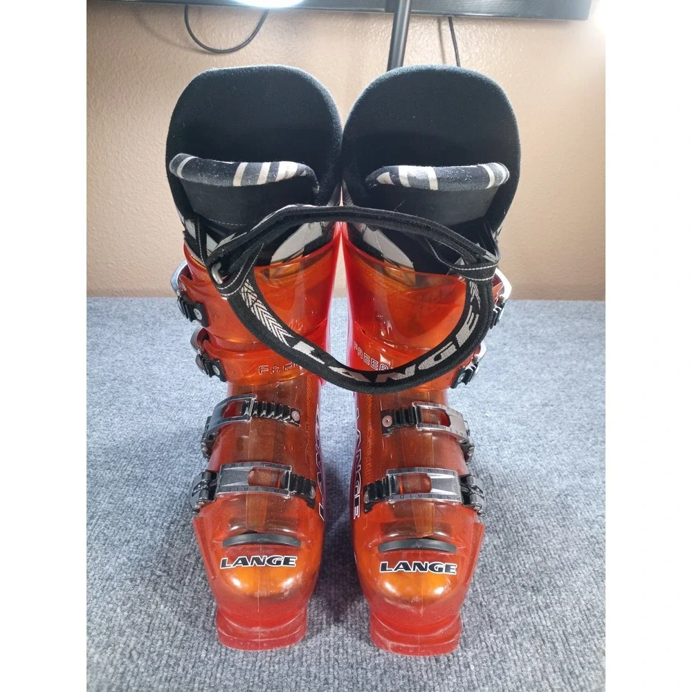 Lange Freeride Utility Tool Ski Boots Orange 326mm 4 Buckle Alpine Skiing Size10